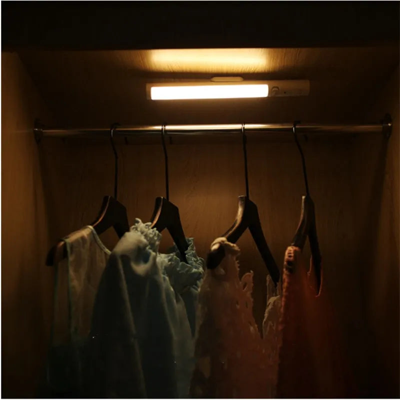 Human body induction cabinet wall light with magnetic installation and LED array