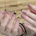 Sweet Girl coffin-shaped false nails with extra 10mm length for gel polish application