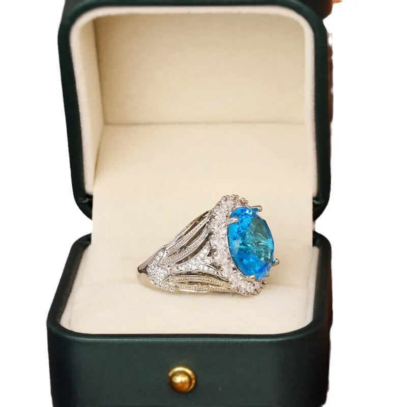 Italian court retro hollow brass women's ring with white steel plating in KYRA0406 colour