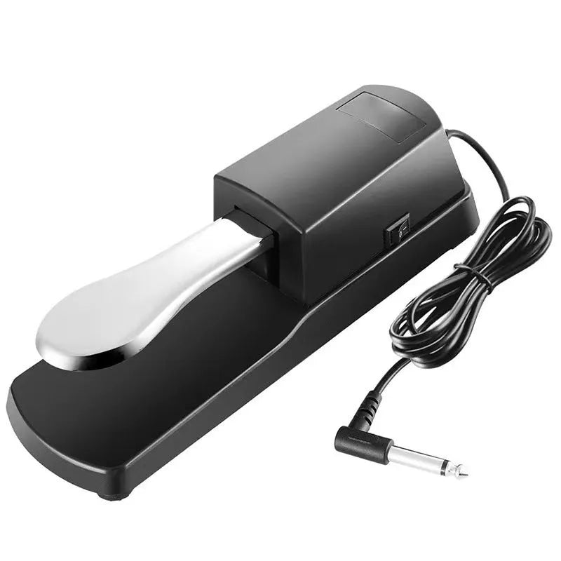 Single leg sustain pedal for electronic keyboards made from black ABS plastic
