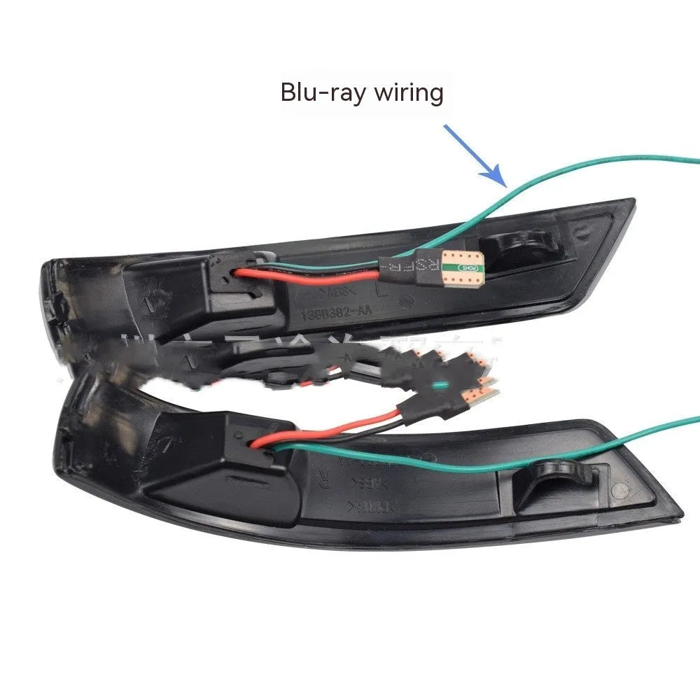 Ford Focus Mondeo rearview mirror waterfall light in yellow and blue two-tone option