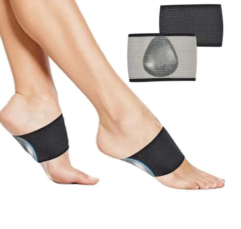 Elastic arch support foot bandage in ordinary and heart style options for flat foot support