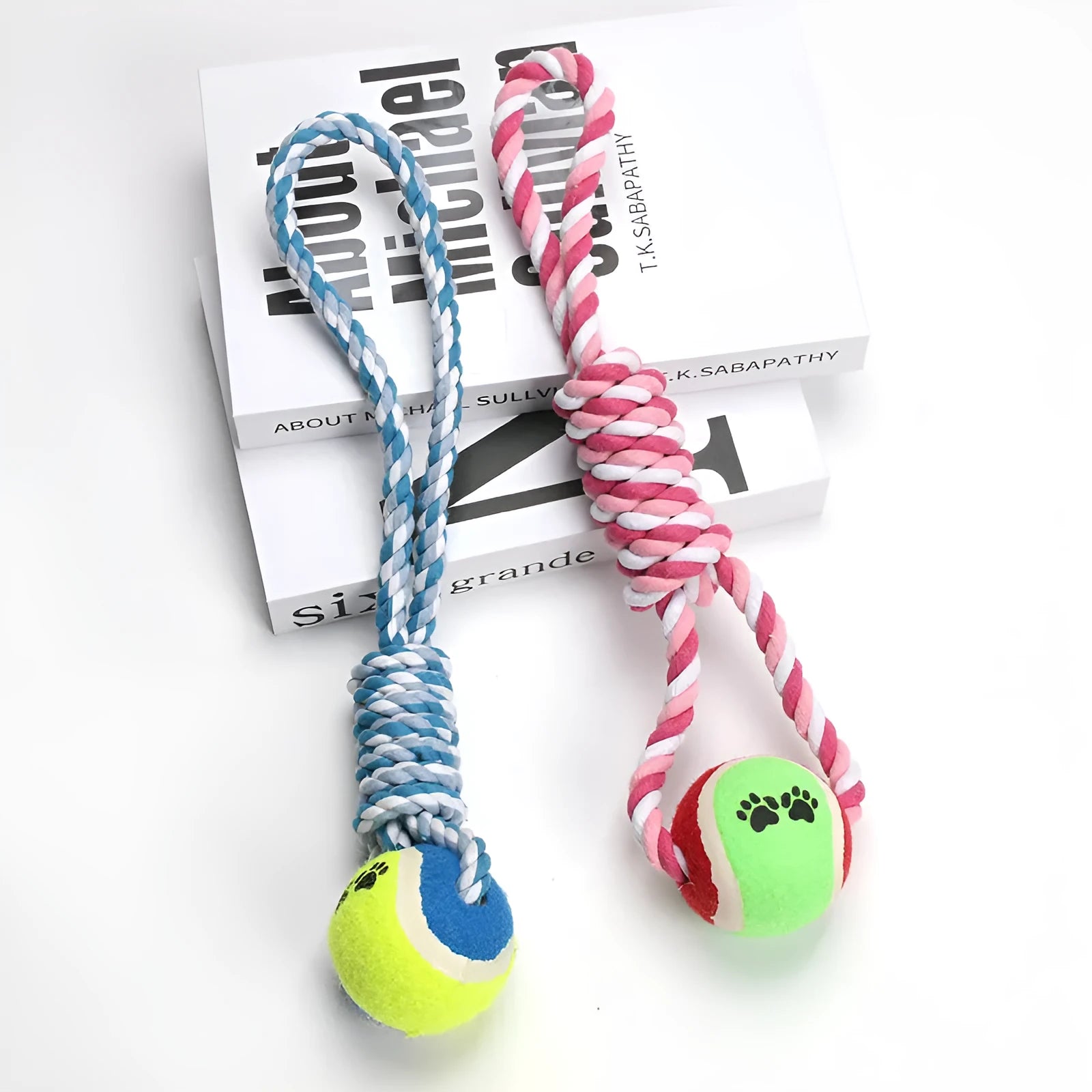 38cm red and white cotton vent string dog toy for medium large breed dogs