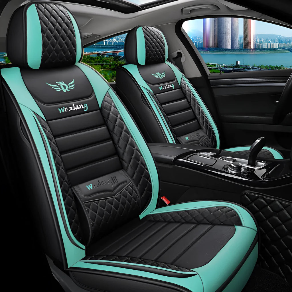 Universal car seat cushion with high elastic sponge filler in red colour option
