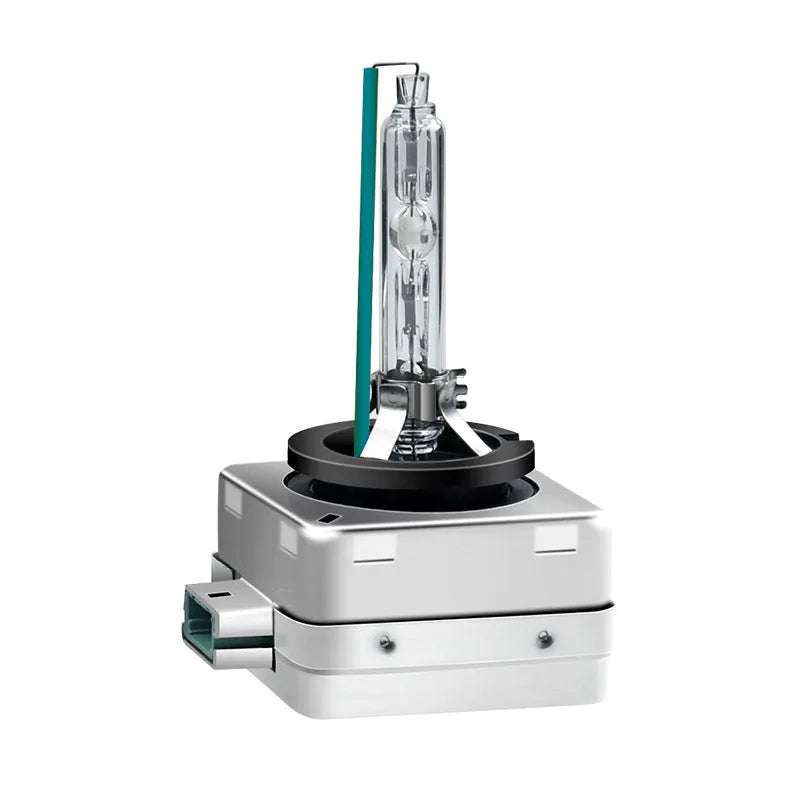 Automotive xenon lens lamp with aluminium alloy shell for D1S and D1R headlight replacements.