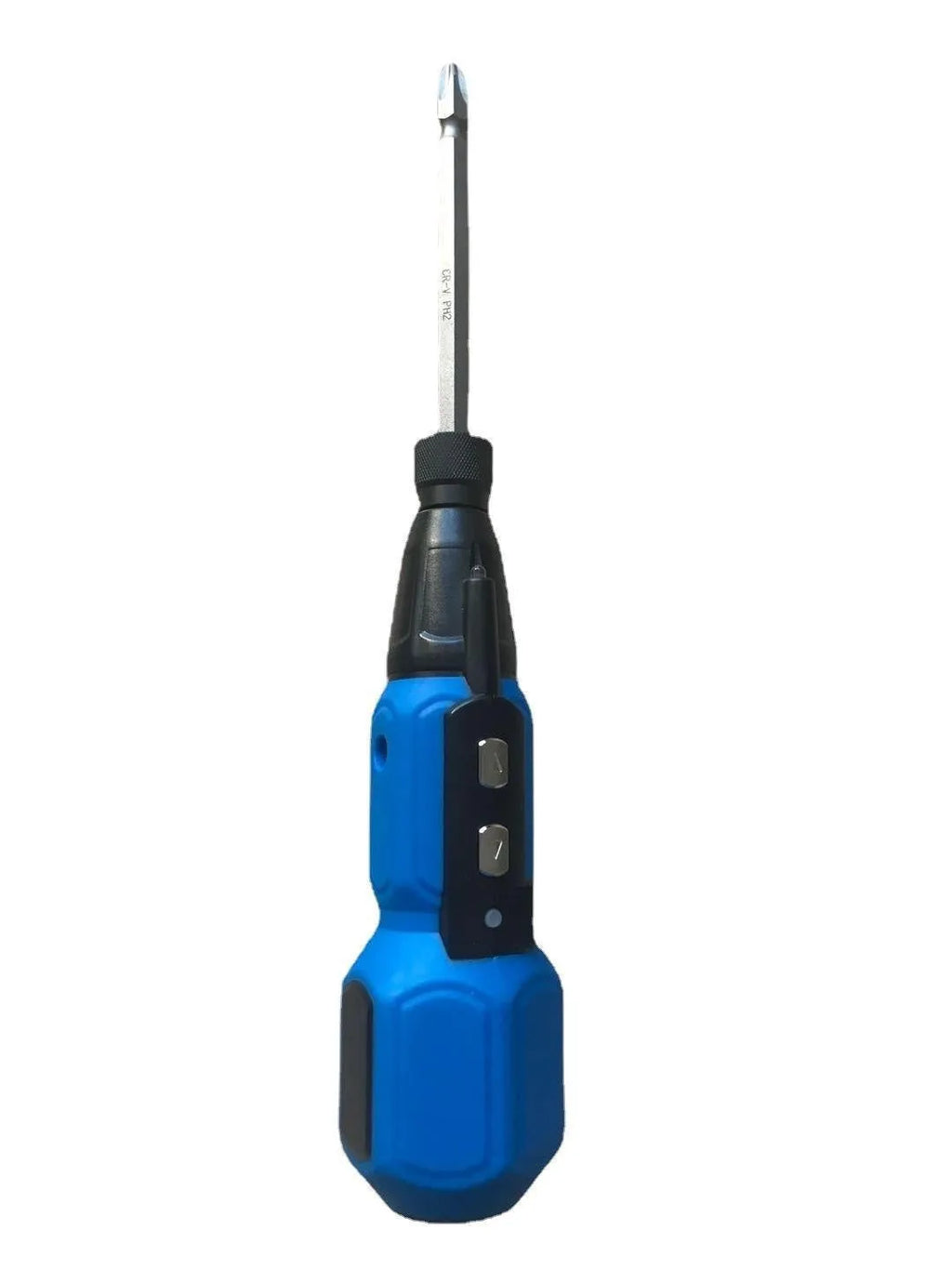 Alloy steel straight handle cordless electric screwdriver with lithium battery in blue colour