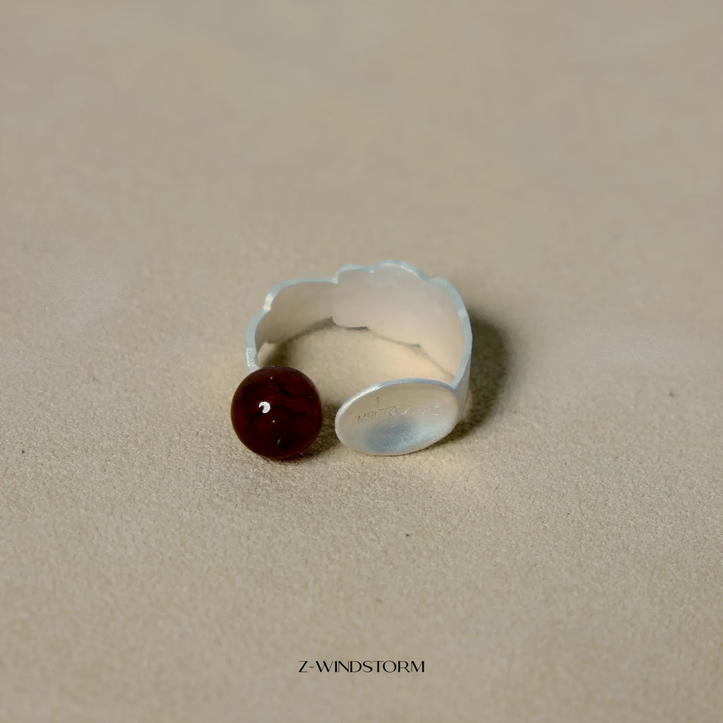 Alloy ring or bracelet with electroplated diamond-shaped decoration and small round spoon stewed pork design