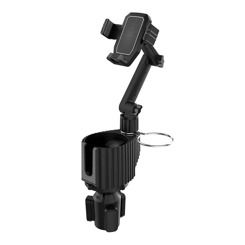 Green and grey ABS PC car drink rack and mobile phone holder supporting 3KG load in vehicle cup holder