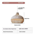 Woven rattan pastoral chandelier with a 60cm diameter, a ceiling light for Southeast Asian-style rooms.