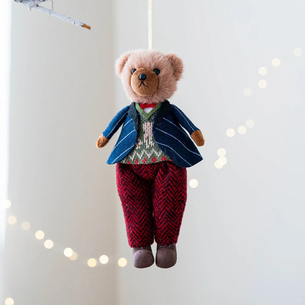 Princess bear and gentleman bear plush doll couple set in cartoon style with cloth construction