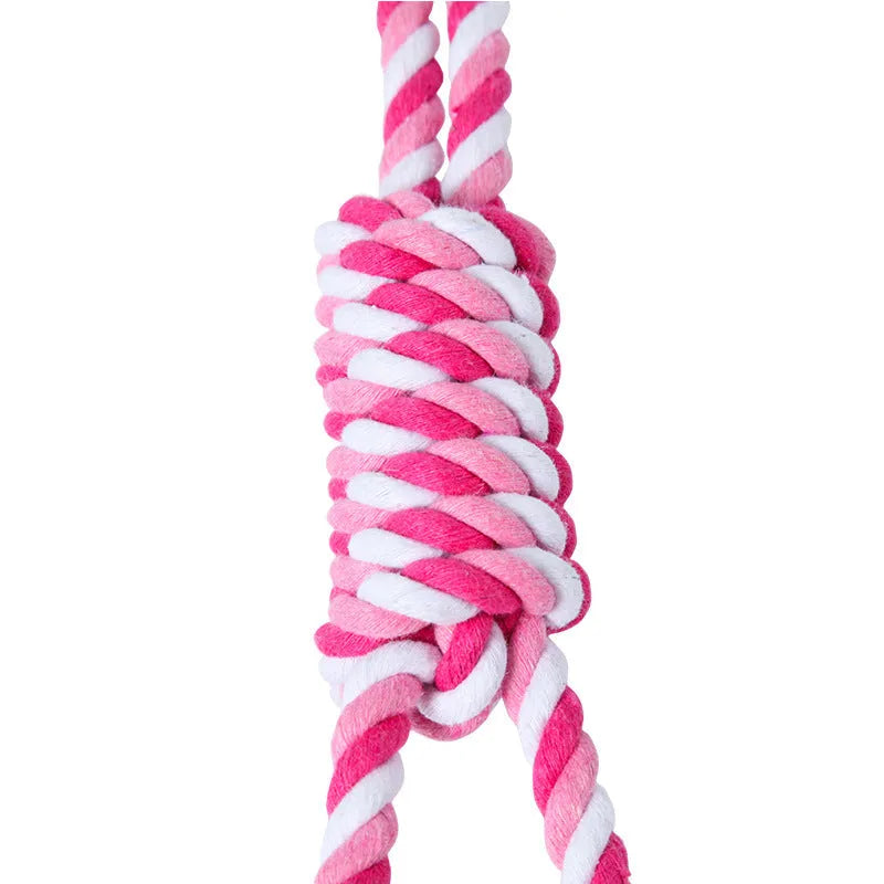 38cm red and white cotton vent string dog toy for medium large breed dogs