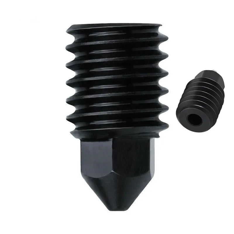 Hardened steel hot end nozzle assembly for A1 Mini 3D printer with four nozzle sizes
