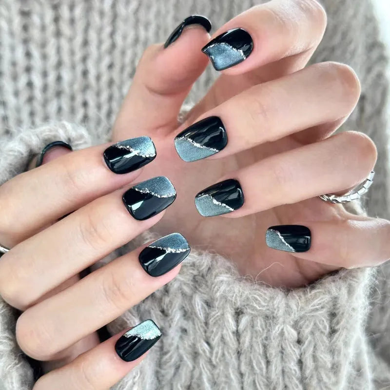 Sweet Girl coffin-shaped false nails with extra 10mm length for gel polish application