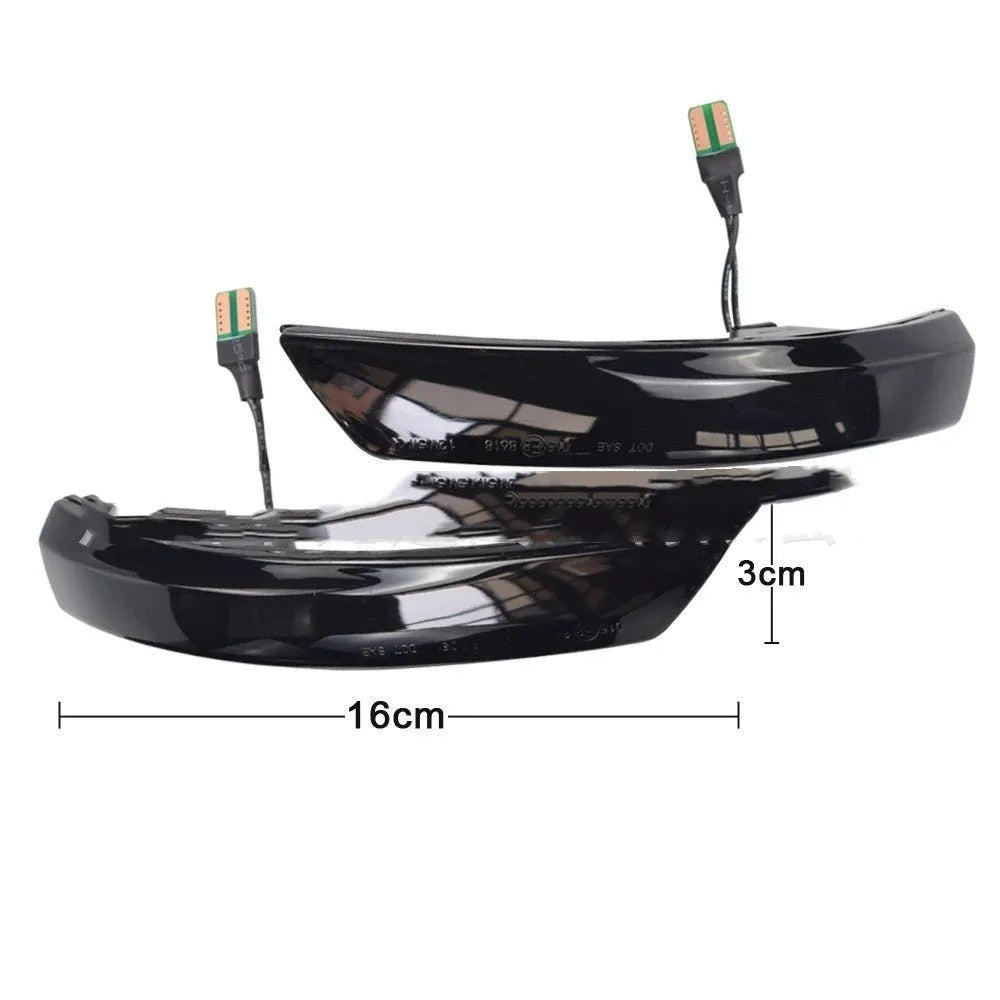 Ford Focus Mondeo rearview mirror waterfall light in yellow and blue two-tone option