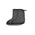 Grey mesh anti mosquito suit set showing hooded top, trousers, and booties for outdoor wear.