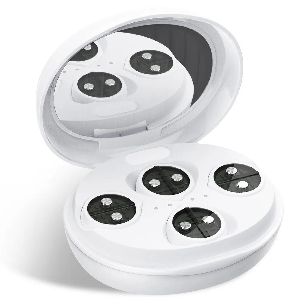 White red light EMS wireless eye and facial massager device for home beauty care