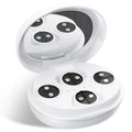 White red light EMS wireless eye and facial massager device for home beauty care