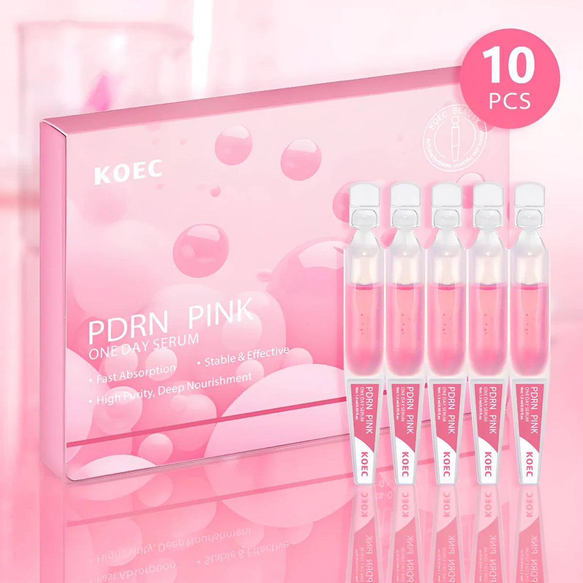 KOEC Powder Polypeptide Disposable Moisturising Face Mask 10 pack with latex material