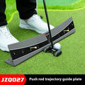 Adjustable golf putter balance simulator with PVC frame for stroke training.