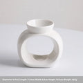 White Nordic style ceramic aromatherapy stove ornament on a tabletop