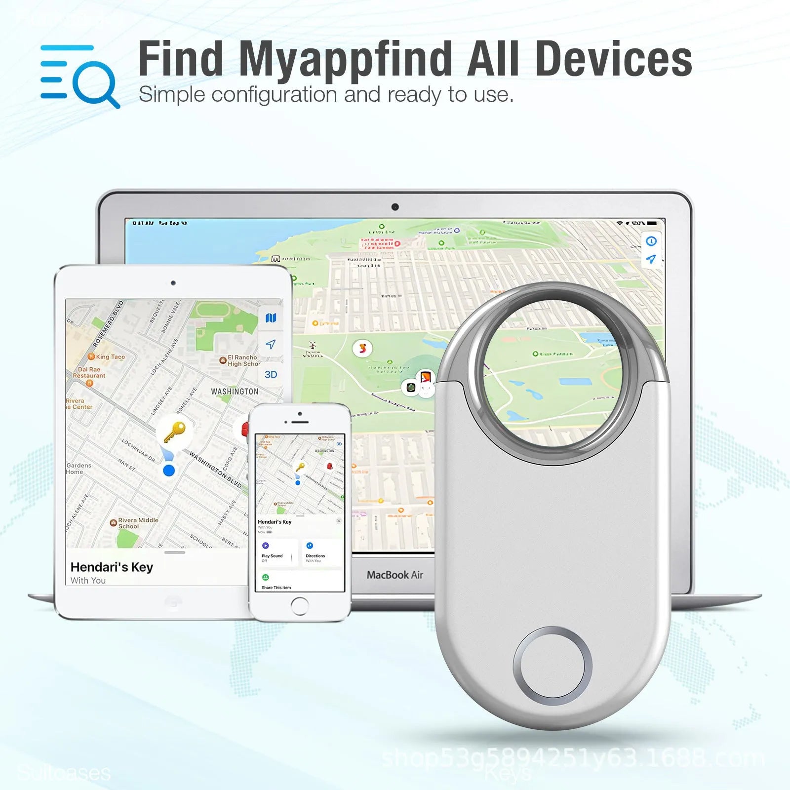 Compact black GPS anti-loss tracker device for pets and children with USB charging port