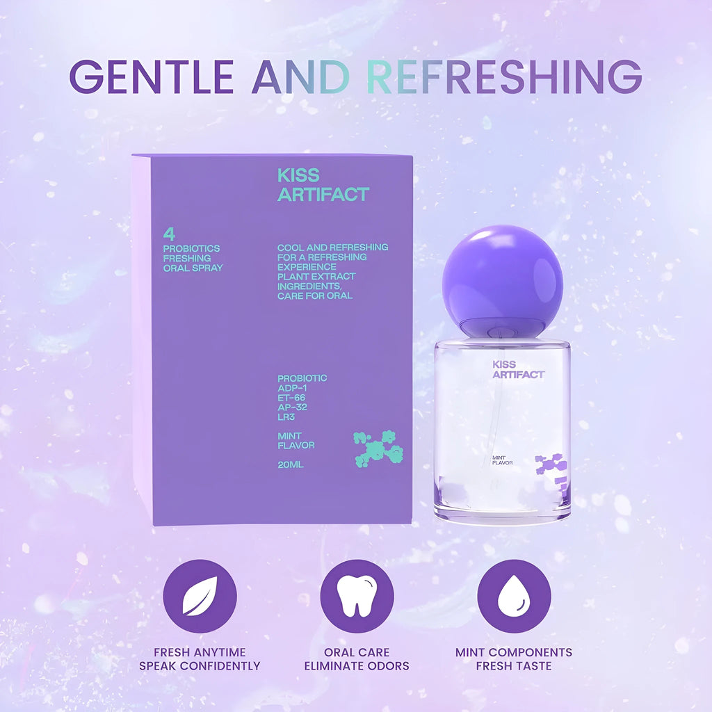 20ml bottle of long-acting probiotics oral hydrating spray with atomiser.