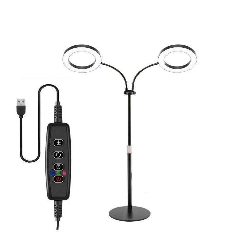 6-inch Angel Ring retractable floor plant grow light with aluminium alloy stand and LED illumination