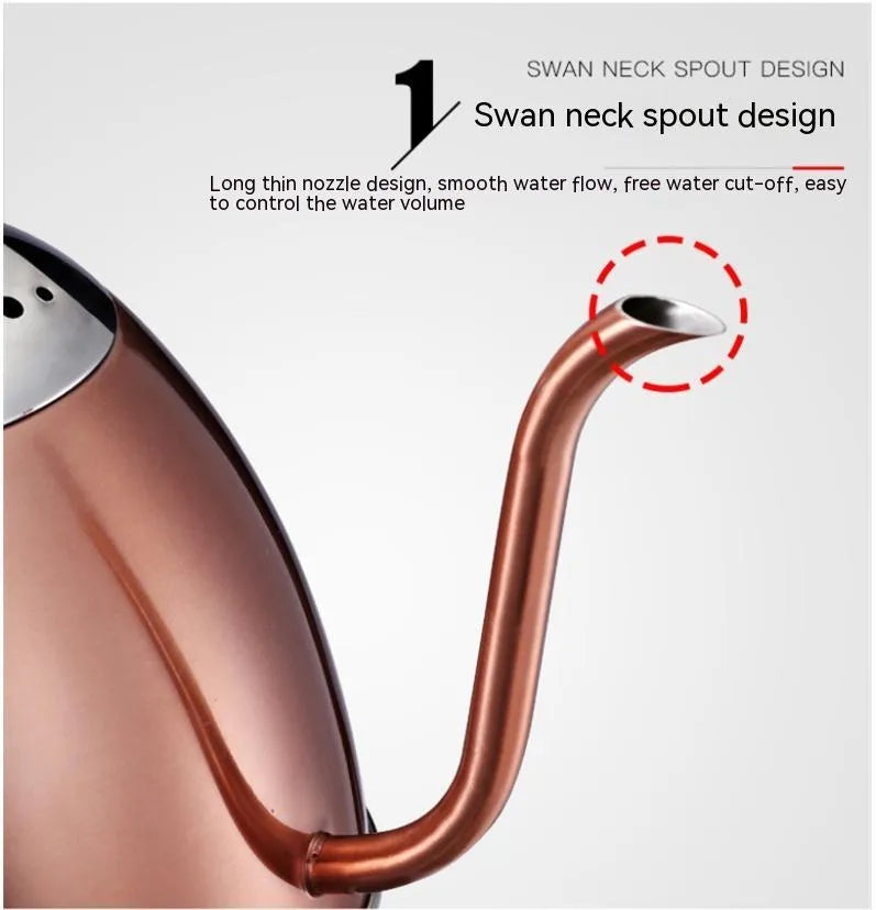 Gold stainless steel electric kettle with touch controls and 1 litre capacity