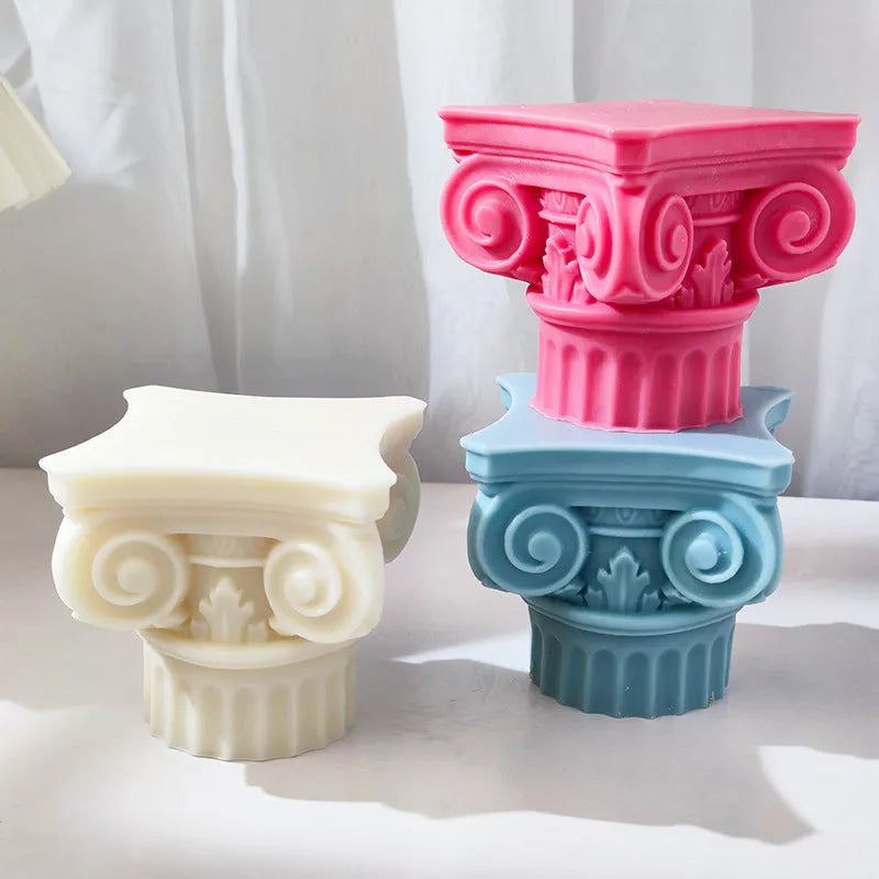 Roman Pillar silicone craft mould for candles, chocolate, plaster and decorations