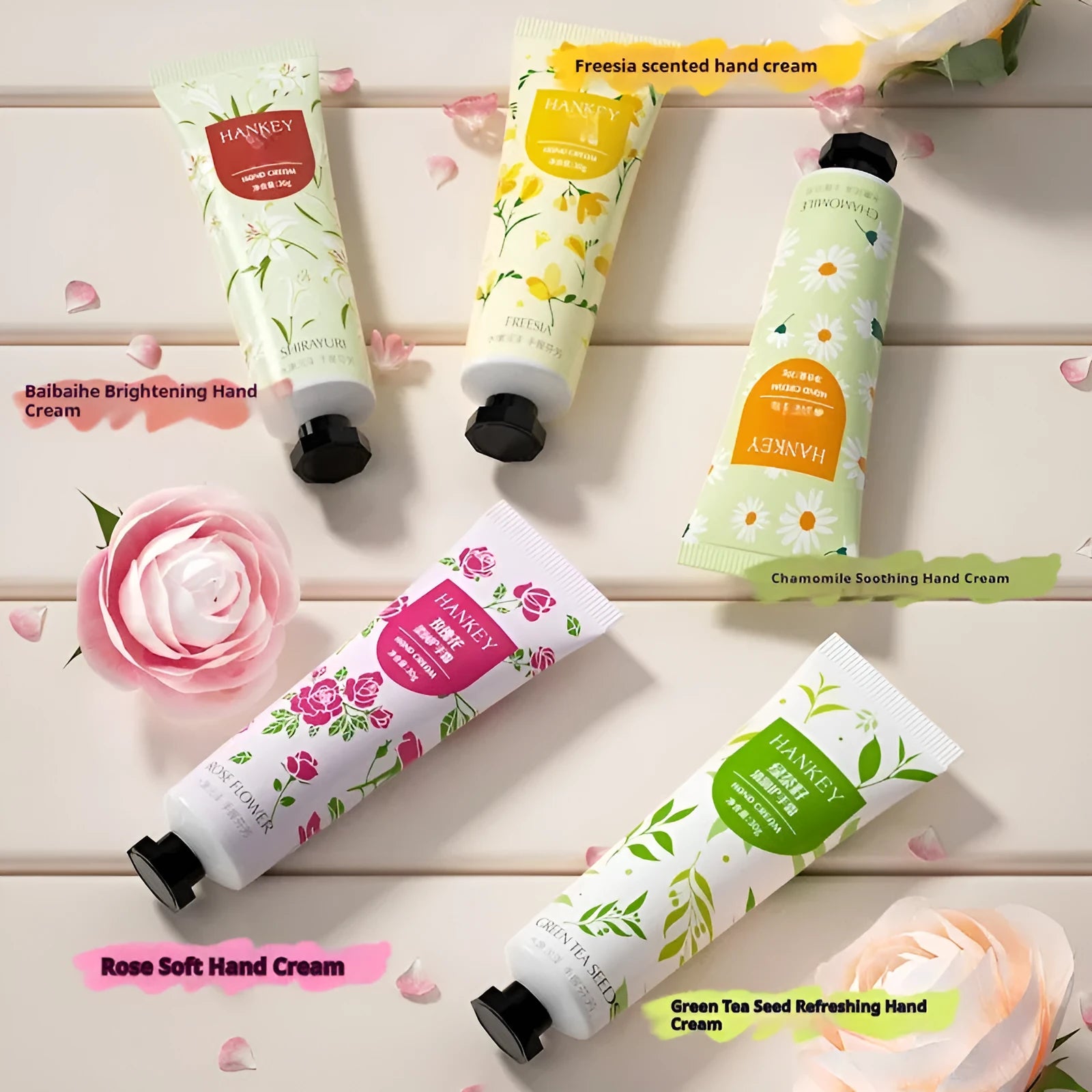 30g fruit hand cream tube with natural extracts for dry skin moisturising