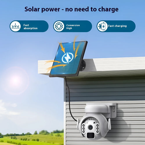 3 million pixel solar security camera with full colour night vision for home monitoring