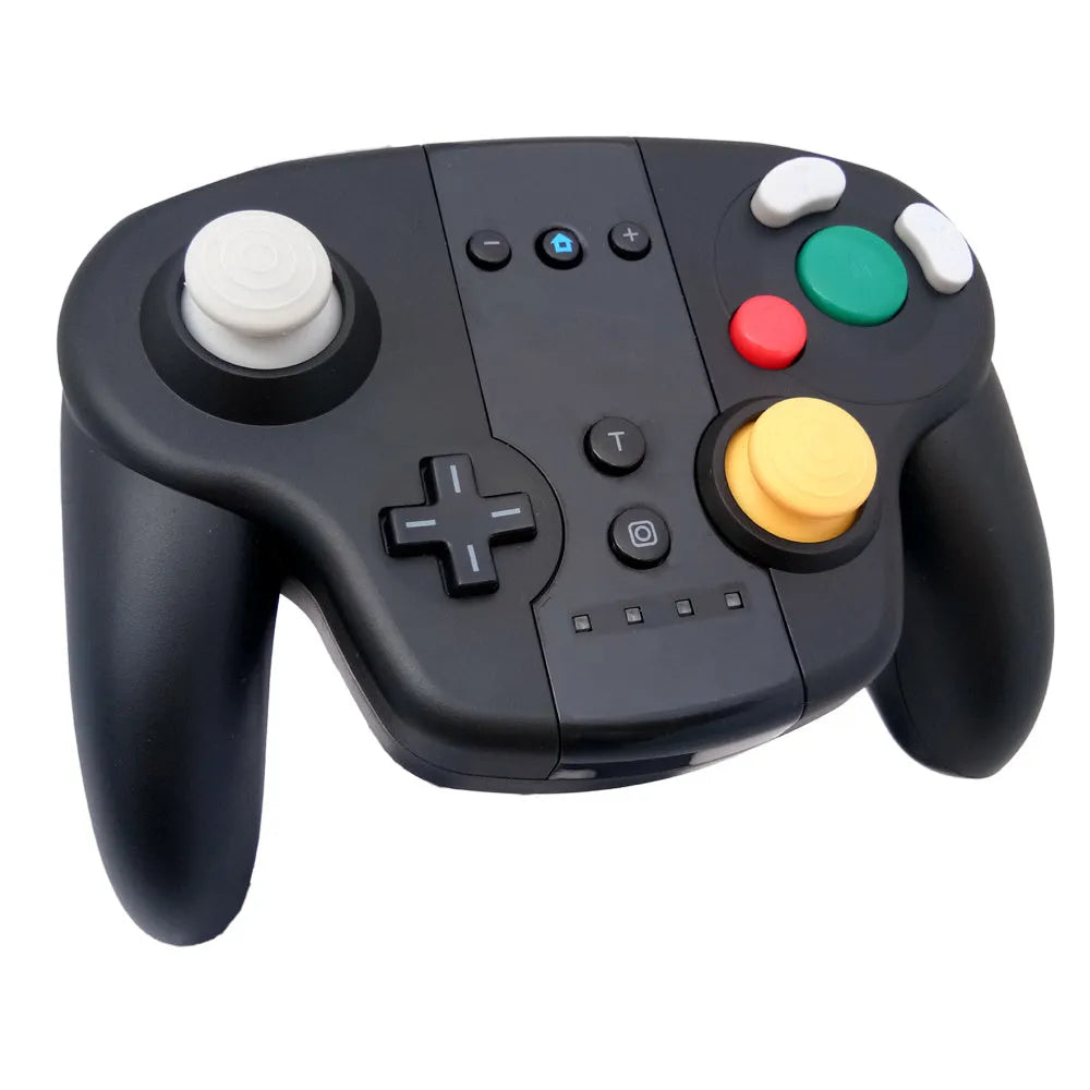 Black wireless gamepad controller for Nintendo Switch and PC with NFC and gyroscope functions