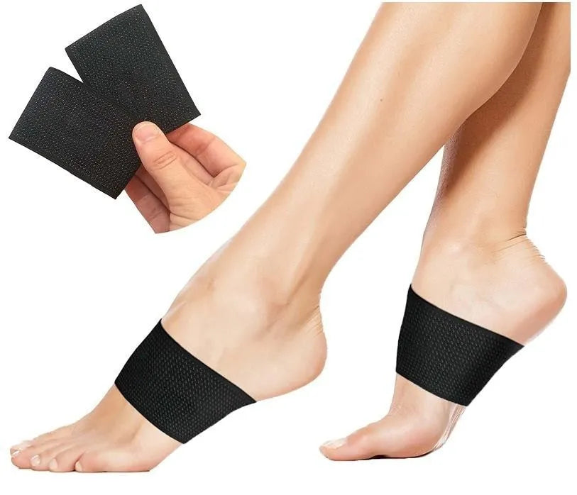 Elastic arch support foot bandage in ordinary and heart style options for flat foot support