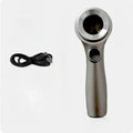 Black handheld magnifying glass with optical glass lens for jewellery and collectible appraisal