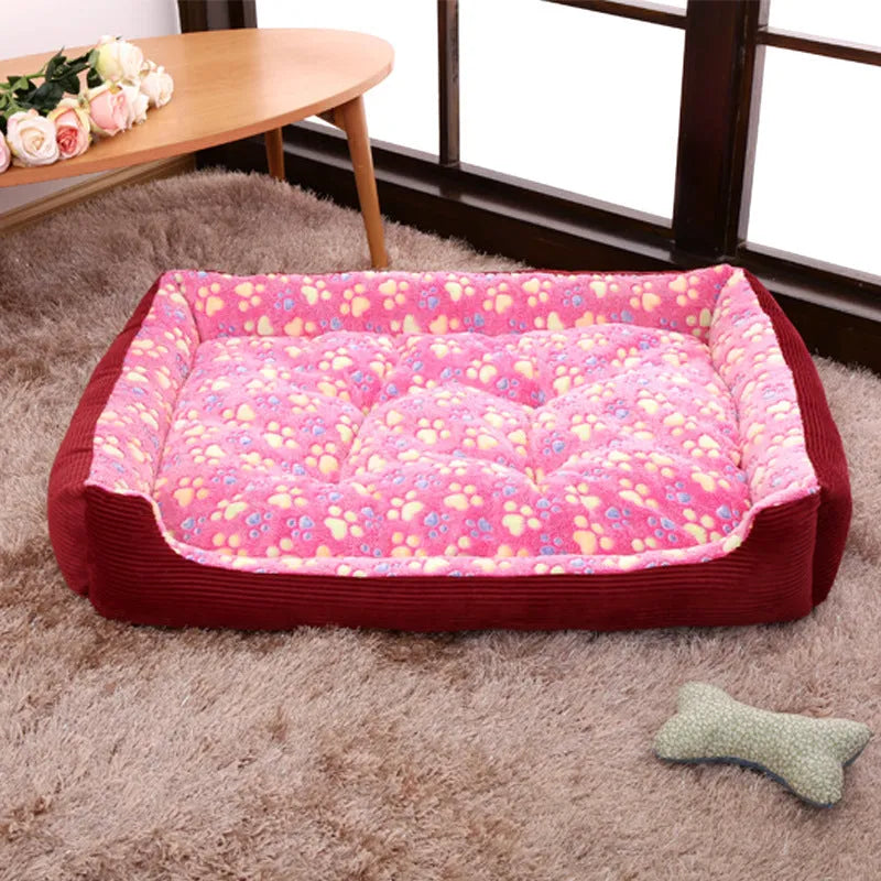Plush pet dog bed with raised sides showing beige colour option and cushion construction