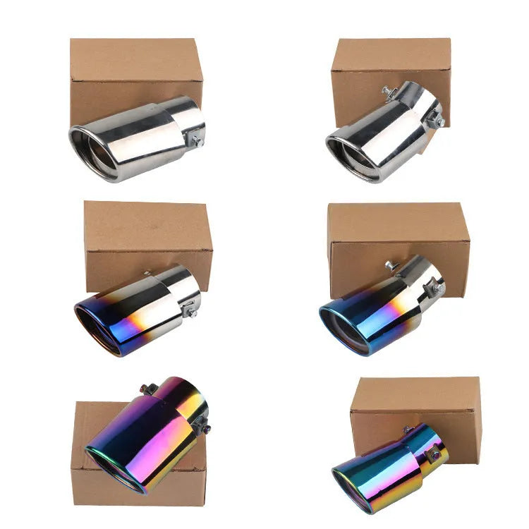 Universal stainless steel car exhaust tail pipe in multiple finish options