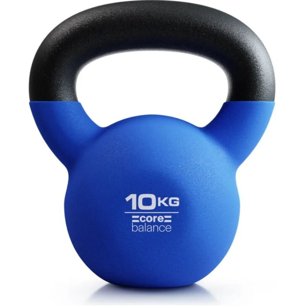 Blue cast iron teapot-shaped dumbbell weighing 10kg for home gym strength training