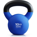 Blue cast iron teapot-shaped dumbbell weighing 10kg for home gym strength training