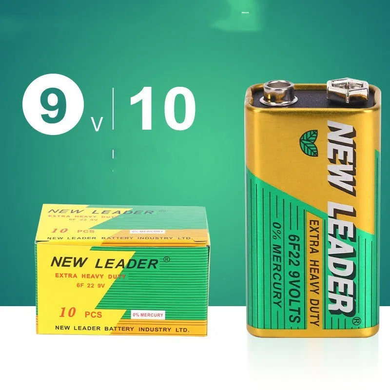 Xinlida 9V alkaline battery with 6F22 terminals for wireless microphones and multimeters
