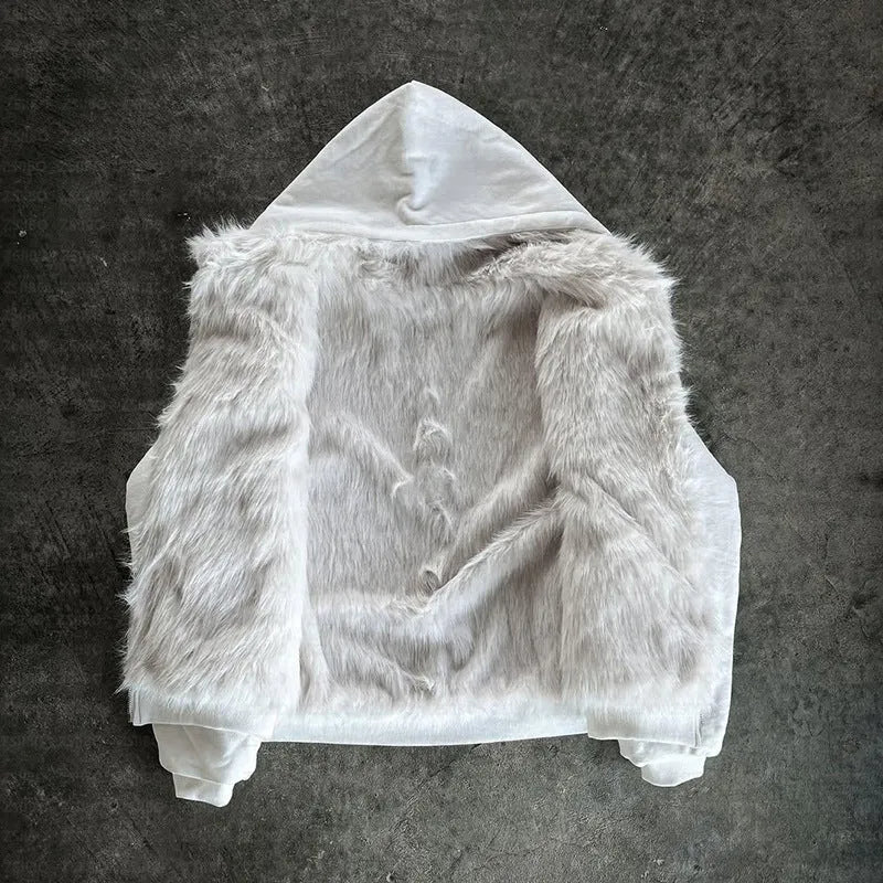 Casual baggy cardigan-style coat in black or white for men and women