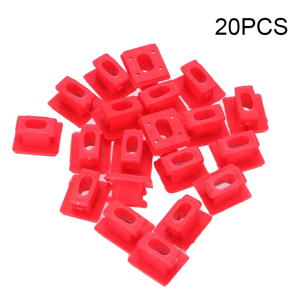 Set of plastic BMW interior door trim panel repair snap clips.