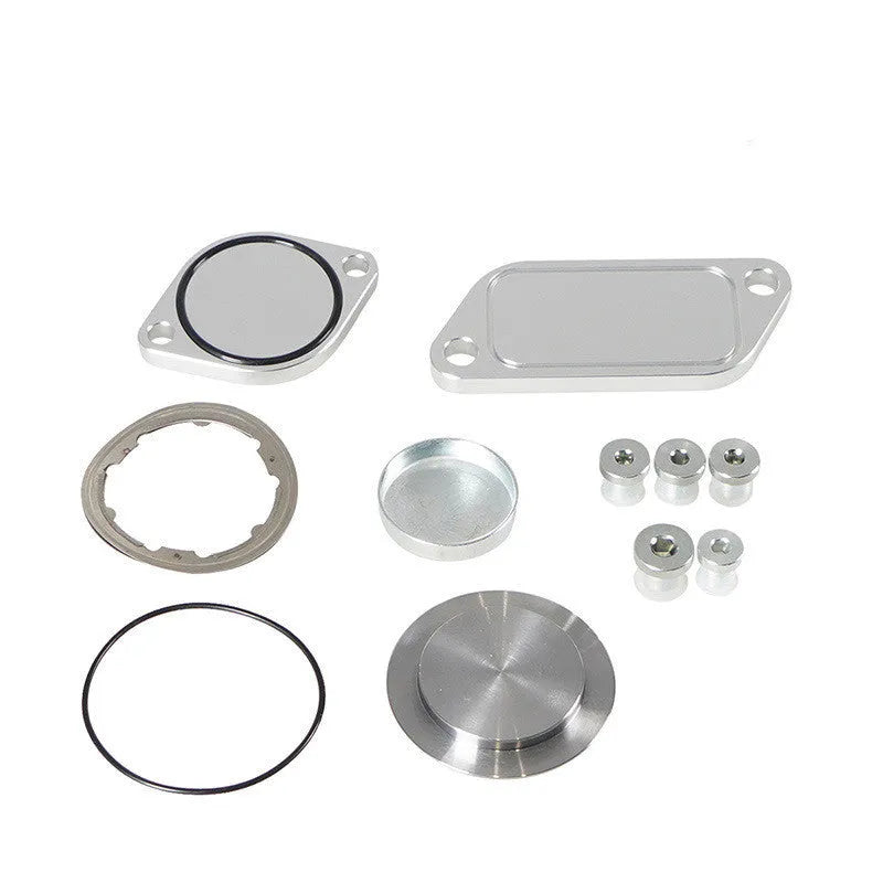 Silver aluminium alloy automotive valve cover for engine EGR systems