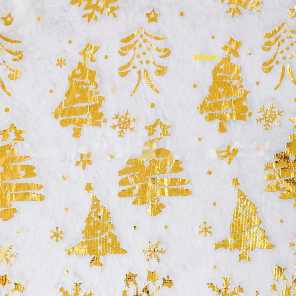 Plush Christmas tree rug with snowflake pattern in Christmas tree, cedar, or star style options