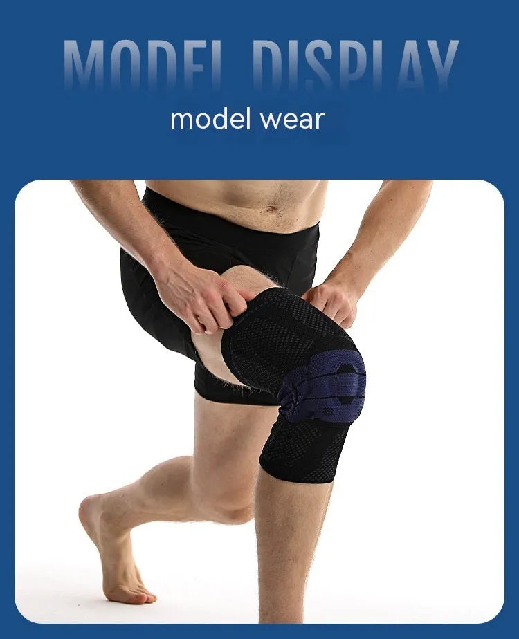 Adult basketball knee pads in black and blue or grey and blue colours