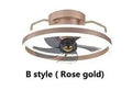 Modern ceiling fan with integrated light showing 500mm diameter PC blades and acrylic lampshade in neutral colour