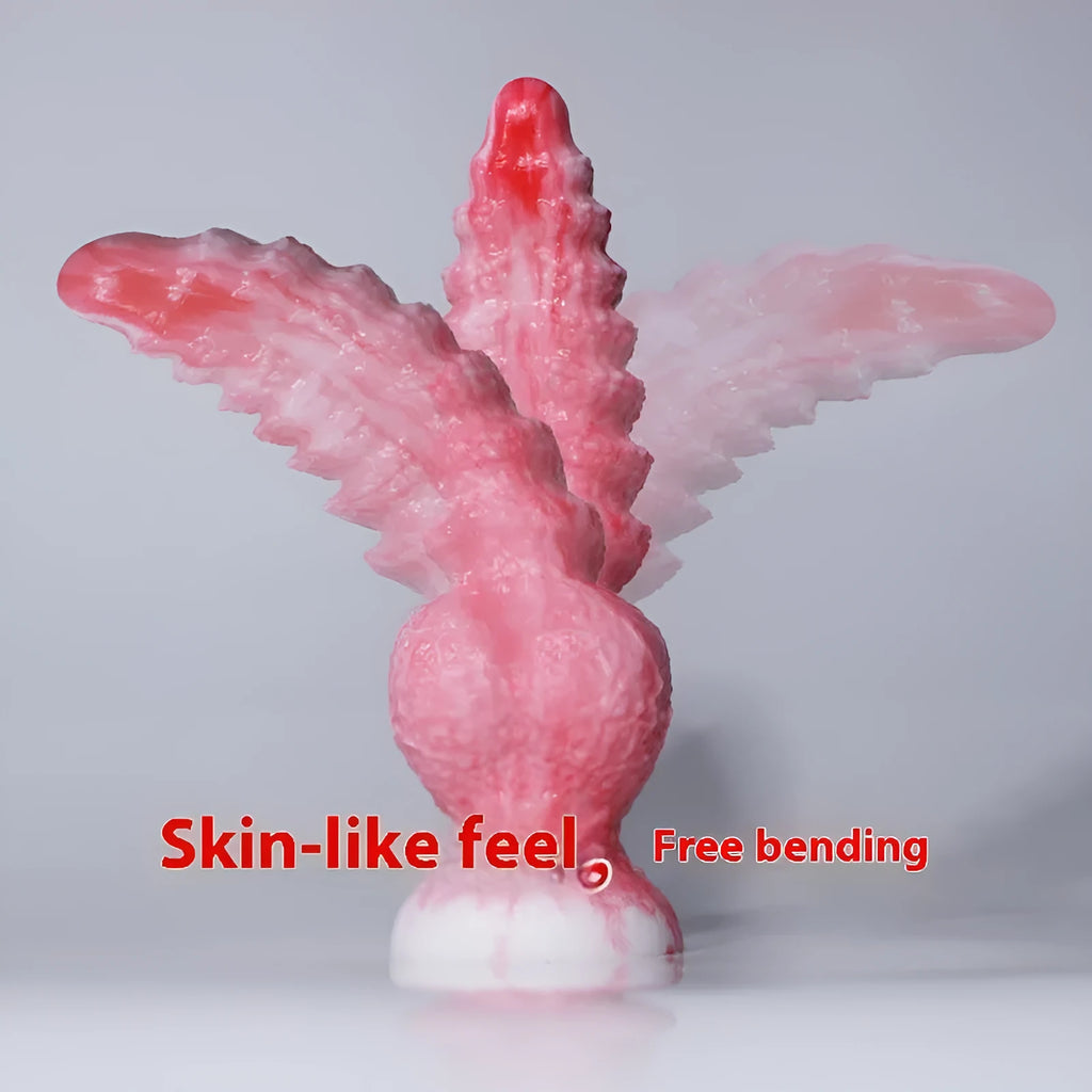 Pink platinum silicone shaped penis masturbation device for women, showing Berserker S and M size options.