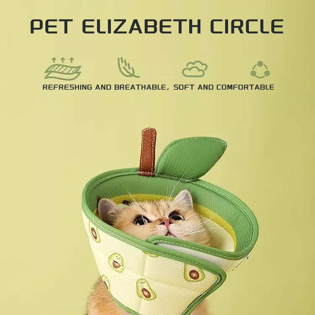 Soft EPE cat cone collar with adjustable strap for post-surgery protection