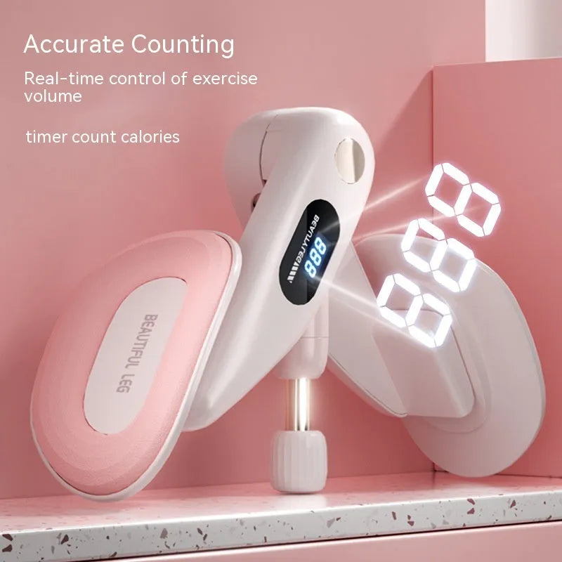 Grey pelvic floor muscle trainer with counting display for rehabilitation exercises