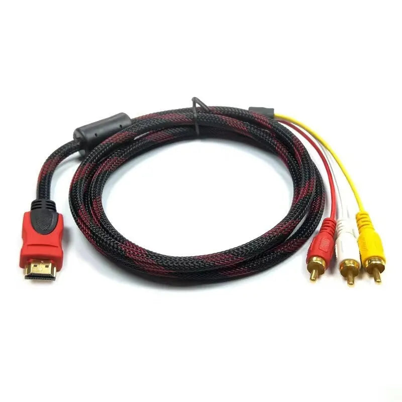 HDMI to AV15 M 1.5 metre conversion wire adapter cable with alloy connectors