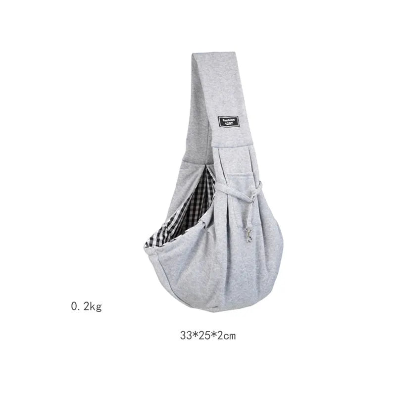 Foldable cat carrier backpack in messenger bag style with breathable mesh panels, shown in multiple colours.